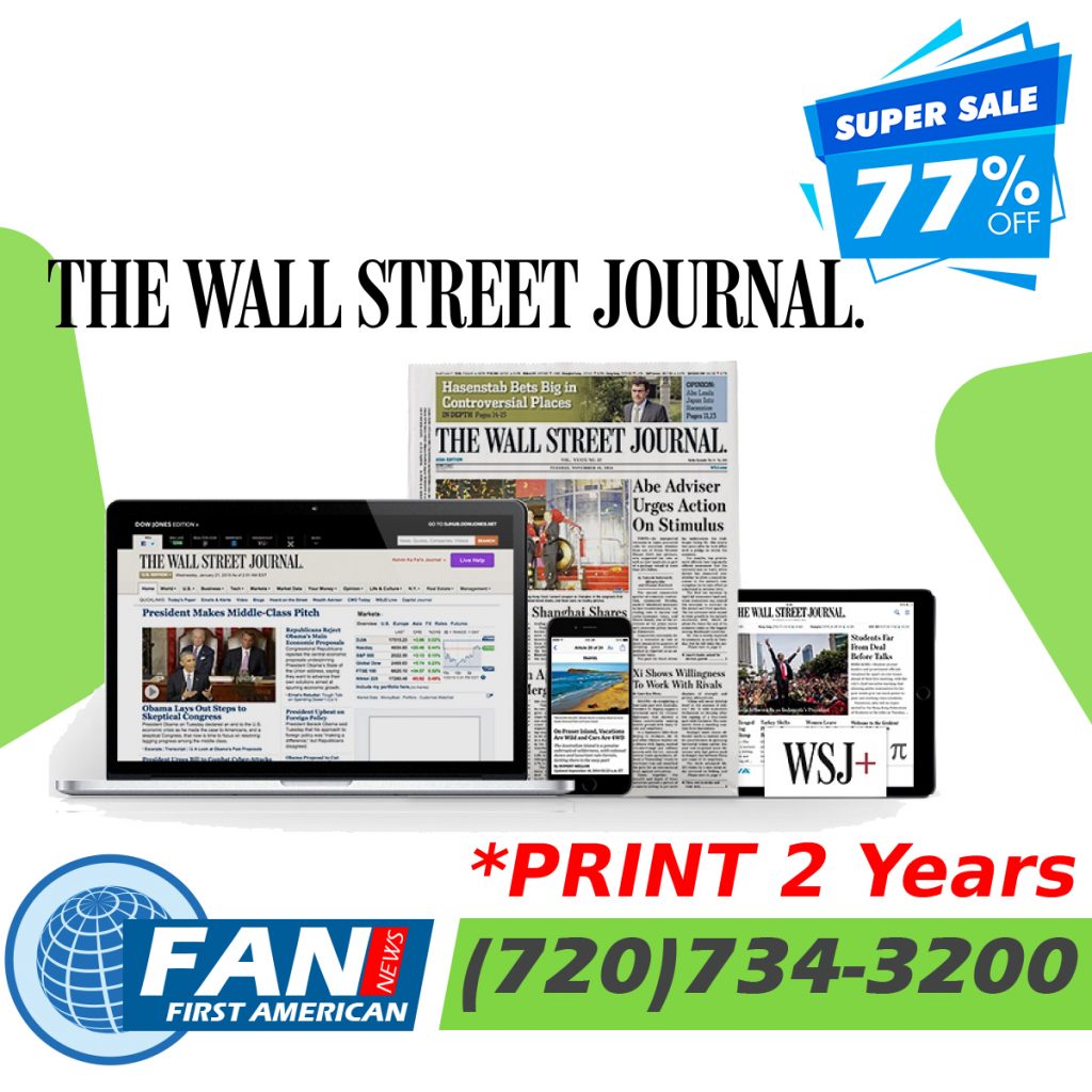 The Wall Street Journal Print Subscription 2 Years by wsjrenewal